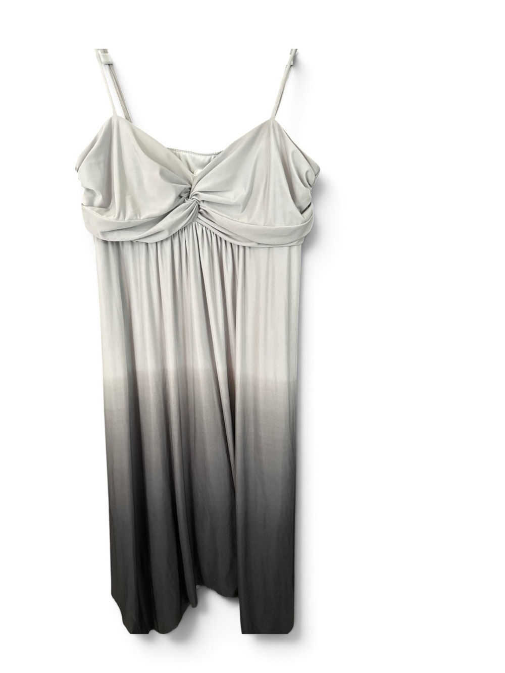 Women's Ombre Grey Slip Dress - Soft Spaghetti Strap